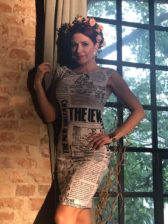 Elif újság mintás ruha