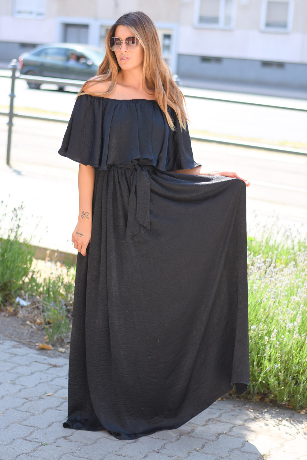 Lorena fekete maxi ruha