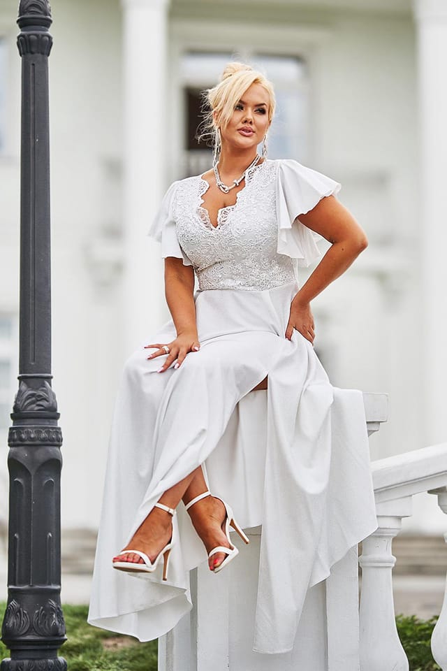 Chantal fehér molett maxi ruha (másolat)