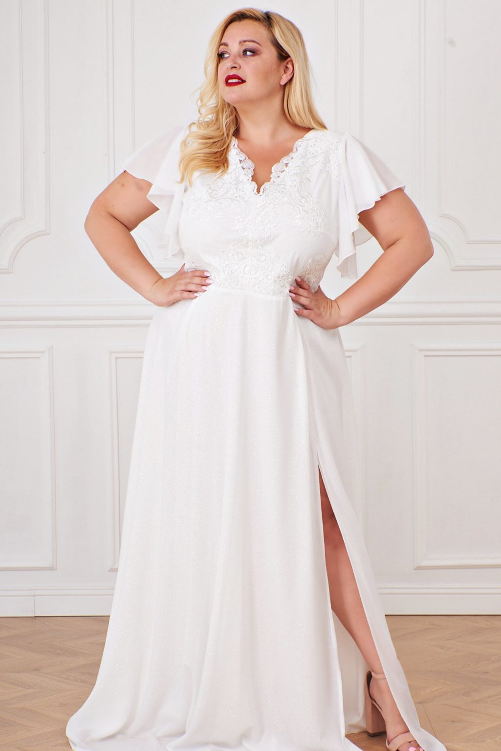 Chantal fehér molett maxi ruha (másolat)