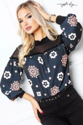 10-selene-nagy-virág-mintás-necc-betétes-felső-mystic day - selena nagy virag mintas necc betetes felso