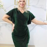 Megan méregzöld plus size ruha - Image 4