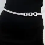 ZSp-21597 Zoella ezüst strasszos ékszer öv