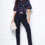 Mystic Day Judit sötétkék arany öves nadrág