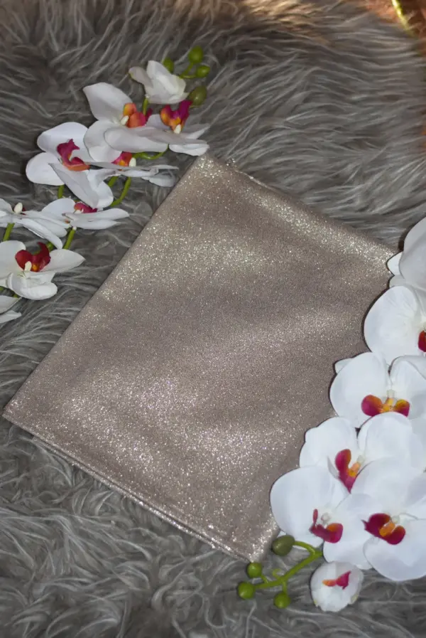 Bronzarany csillámos lurex stóla