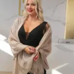 Drapp arany csillámos lurex stóla