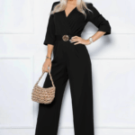 Gréta fekete 3/4 ujjú overál