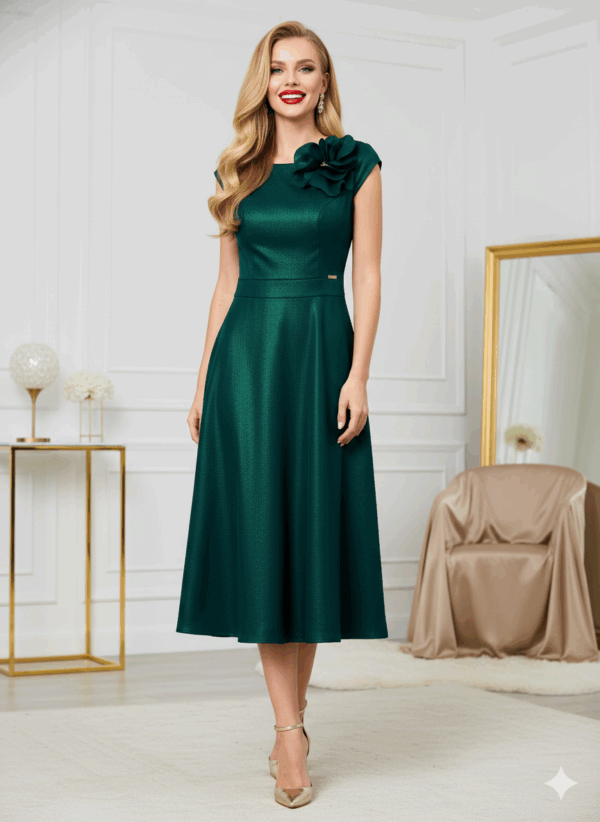 Mystic Day Zsolna méregzöld csillogó ruha