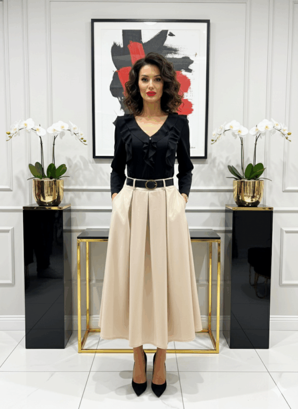 Margaret beige midi szoknya