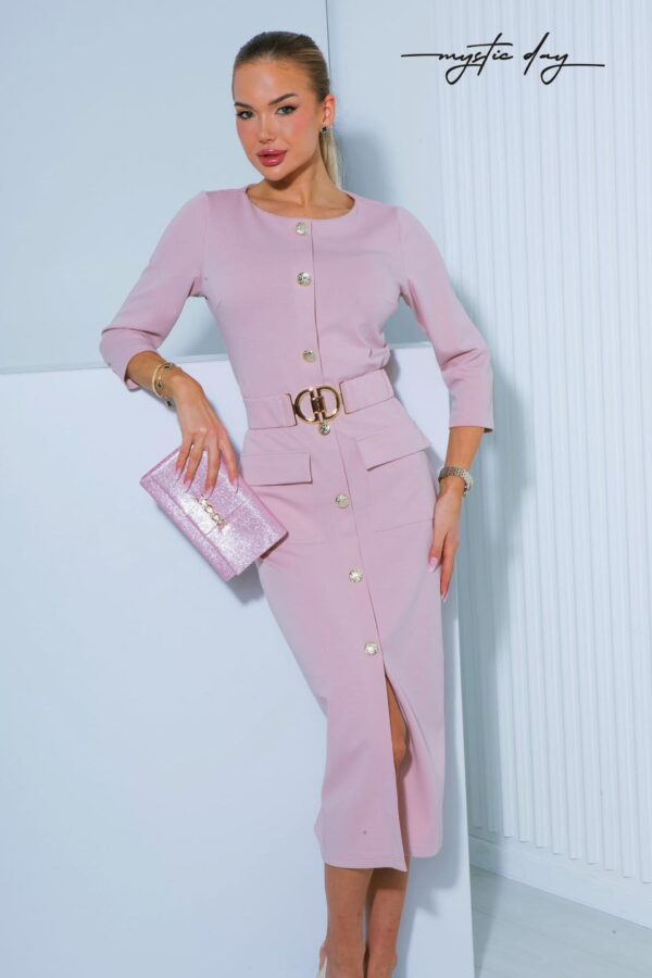 Mystic Day Fanni mályvarózsaszín midi ruha