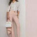 Mystic Day Judit púderrózsaszín karika öves nadrág