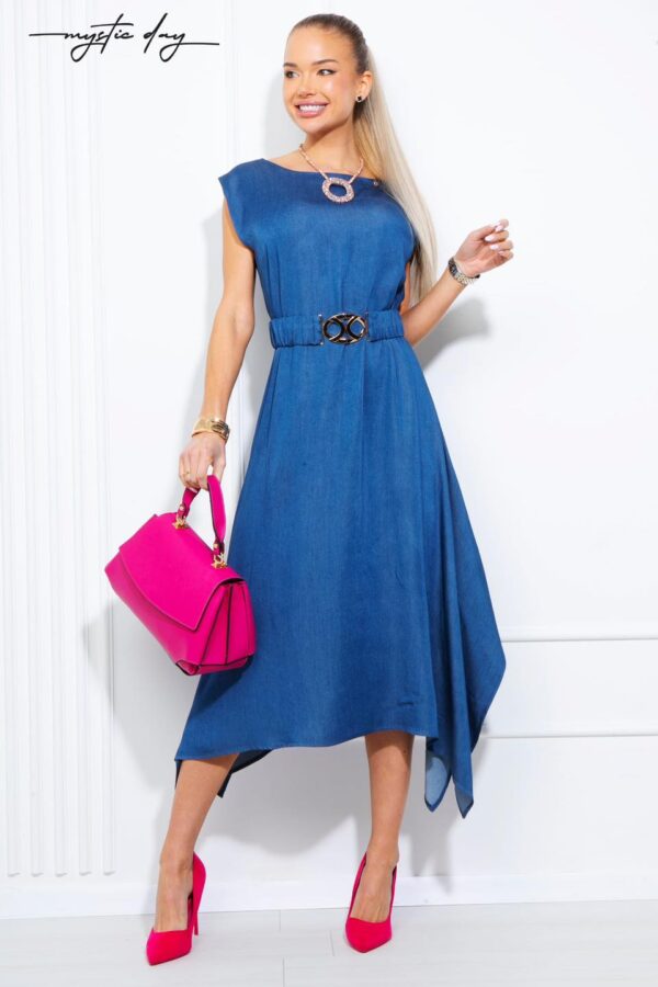 Mystic Day Azura világos farmerkék midi ruha