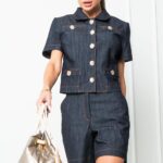 Mystic Day Mona farmerkék rövid ujjú zakó