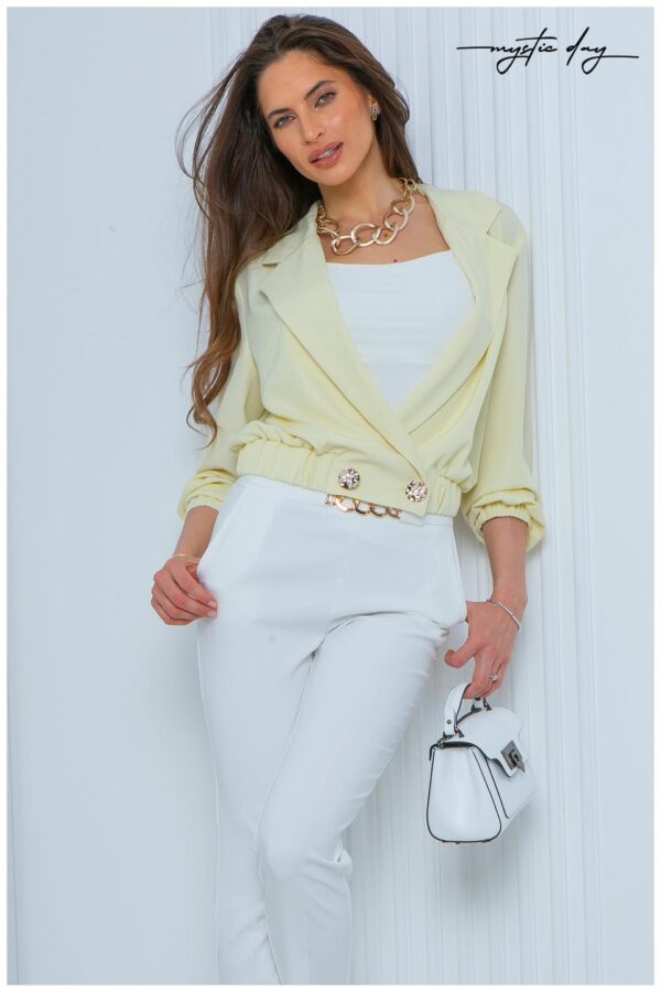 Mystic Day Rimini pasztell sárga kabát