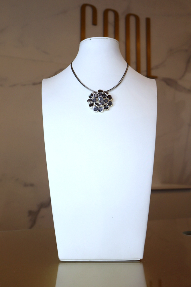 Ferrarra sötét ezüst medálos nyaklánc