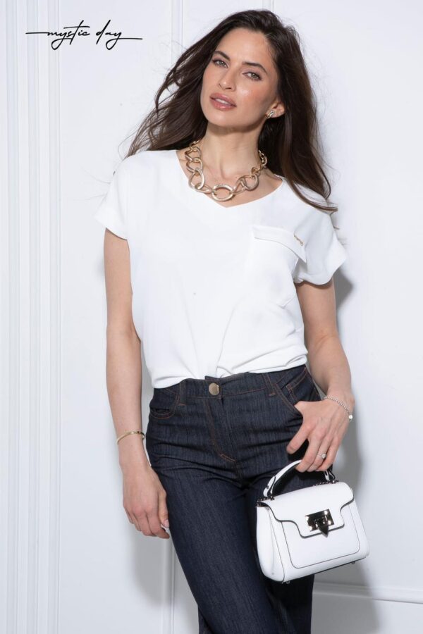 Mystic Day Lotti ekrü rövid ujjú felső
