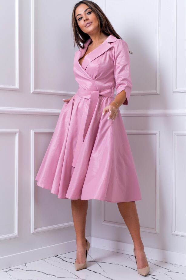 Margó fényes mályvarózsaszín ruha