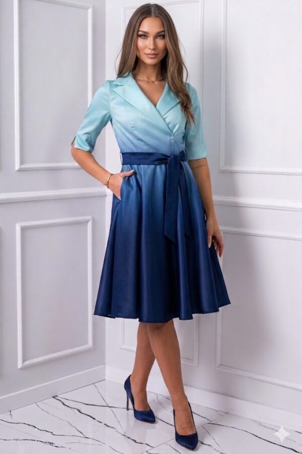 Margó babakék színátmenetes ruha