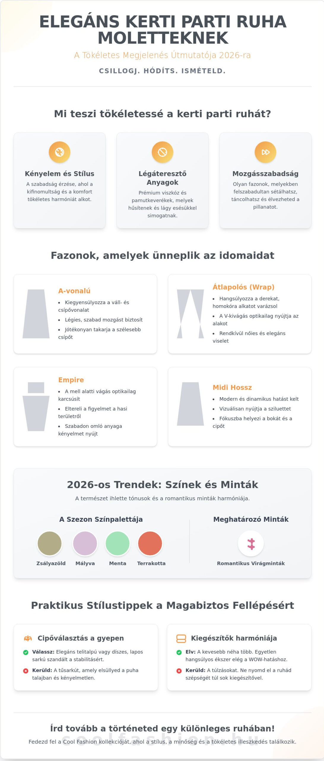 Elegáns kerti parti ruha moletteknek: Ragyogj a szabadban is!