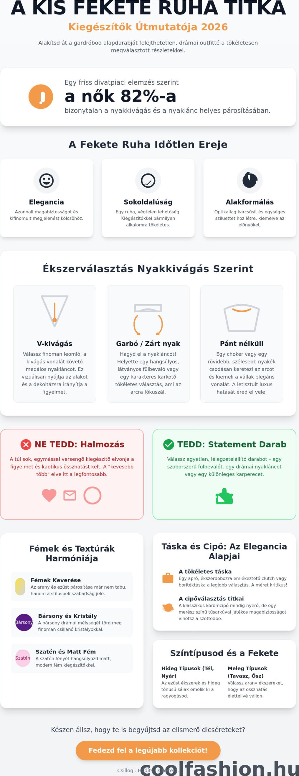 Kiegészítők fekete ruhához: Így varázsolj minden szettet felejthetetlenné 2026-ban
