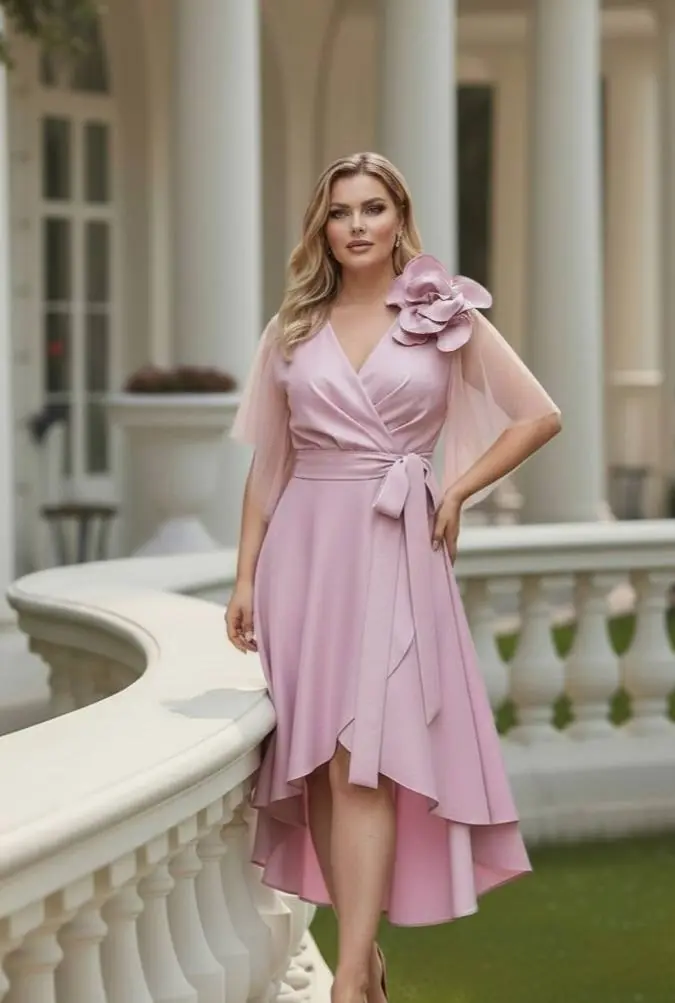 Bosca Aurora mályvalila molett midi ruha
