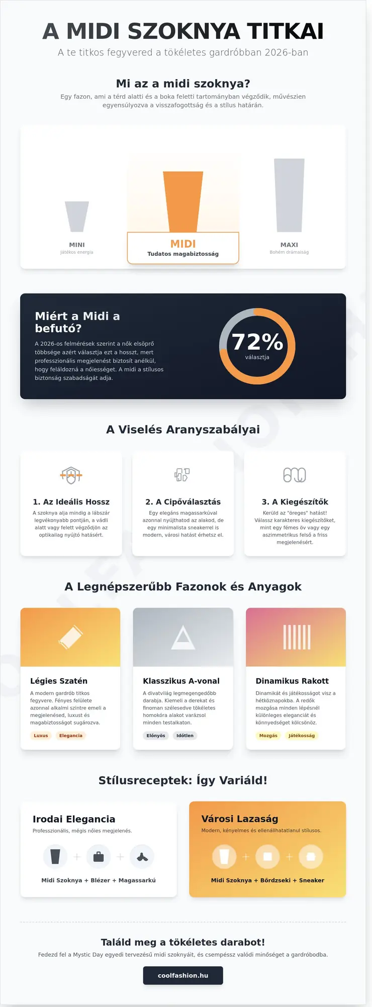 Midi szoknya kalauz 2026: Így viseld a szezon legsokoldalúbb darabját!